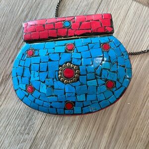 Ramla Vibrant Mosaic Pattern Handmade Clutch